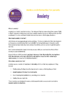 What is anxiety – parents guide